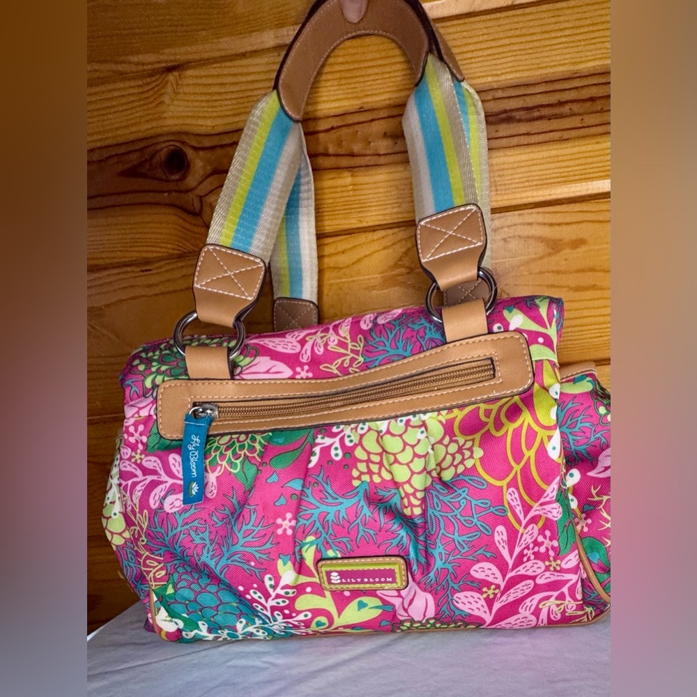 Lily Bloom “Floral Reef” Satchel Bag NWOT